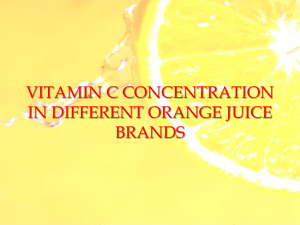 Vitamin C in Orange Juice: A Comparative Analysis