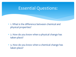 Chemical & Physical Properties: Cornell Notes