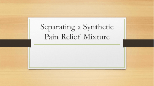 Separating Pain Relief Mixture: Extraction Techniques