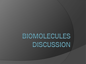 Biomolecules: Structure and Function
