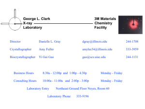 Chemistry 536 - X-Ray Crystallography