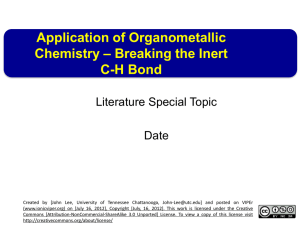 Intro to C-H activation - Virtual Inorganic Pedagogical Electronic