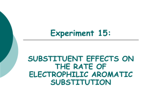 Electrophilic Aromatic Substitution Lab: Substituent Effects