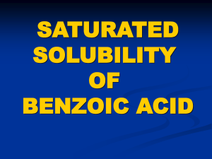 Benzoic Acid Solubility: Determination & Salt Effect