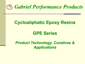 Cycloaliphatic Epoxy Resins: GPE Series - Technology & Applications
