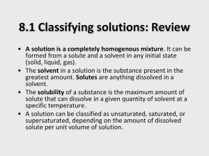 PowerPoint - Solution Concentration - Mol/L, W/V