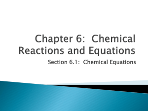 Chemical Equations: Balancing & Describing Reactions
