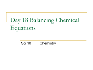 Balancing Equations ppt