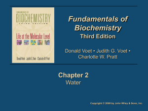 Biochemistry: Water Properties & Importance (Chapter 2)
