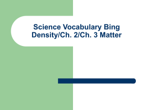 Science Vocabulary Bingo ch2