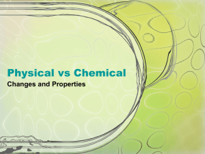Physical vs. Chemical Changes & Properties Presentation