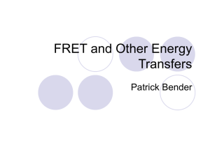 Feb. 24 Presentation FRET & Fluorescence