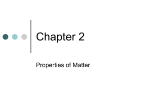 Properties of Matter: Classifying Substances & Mixtures