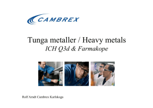 Tunga metaller / Heavy metals