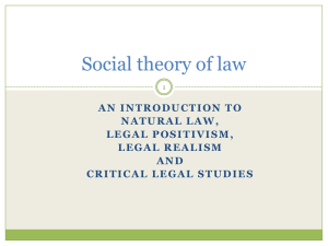 Social Theory of Law: Natural Law, Positivism, Realism, CLS