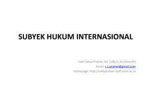 subject of int law - Cekli Setya Pratiwi