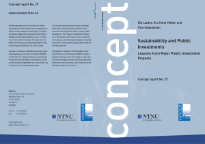 Sustainability and Public Investments. Lessons from Major Public