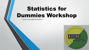 Statistics for Dummies