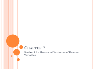 P. STATISTICS LESSON 7.2