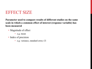 Effect Sizes