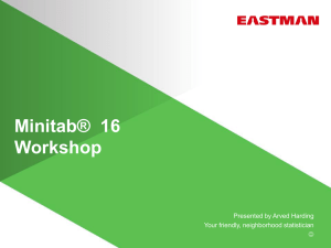 Minitab 16 Workshop