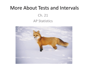 AP Statistics: Hypothesis Tests & Confidence Intervals