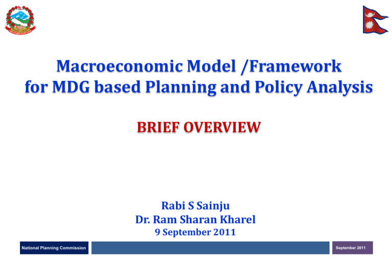Macroeconomic Model National Planning Commission