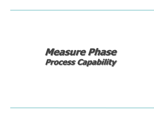 Process Capability: Six Sigma Measure Phase