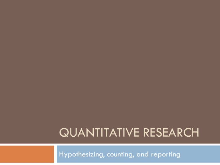 Quantitative Research