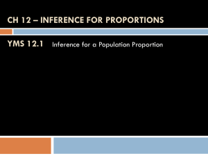 Inference for Proportions: Hypothesis Tests & Confidence Intervals