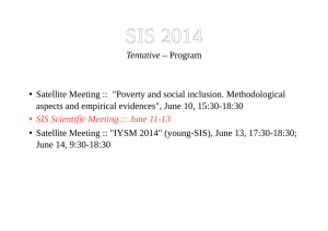SIS 2014 - SIS Scientific Meeting 2014
