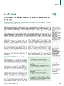 Breastfeeding 2 Why invest, and what it will take to