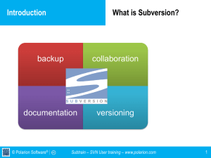 Subtrain – SVN User training