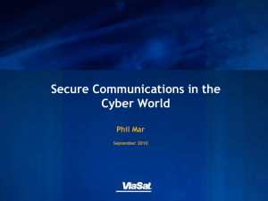 Secure Communications in the Cyber World - Network Security