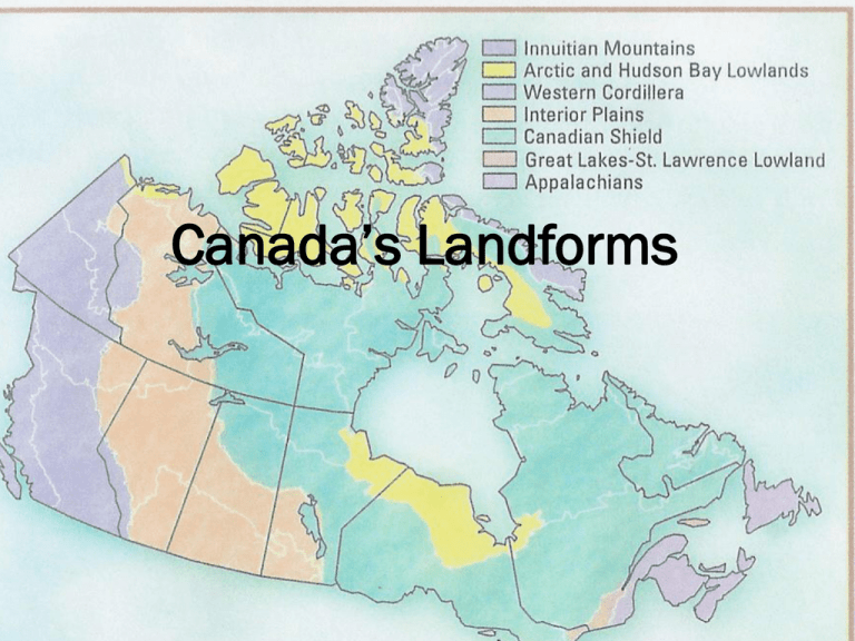 Landform Regions Of Canada Map Canada`s Landforms - Grand Erie District School Board