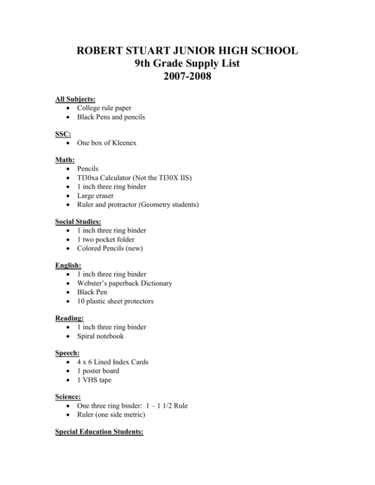 2020-2021-8th-grade-supply-list-seminole-county-middle-high-school