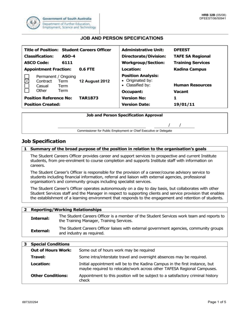 title-of-position-student-careers-officer