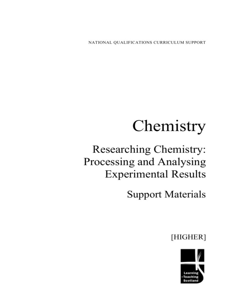 Processing and Analysing Experimental Results