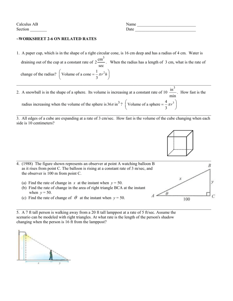 Worksheet 22-22 For Constant Rate Of Change Worksheet