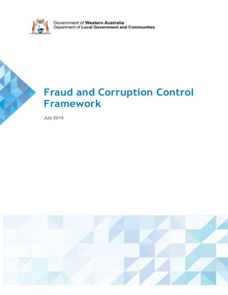 Fraud And Corruption Control Framework