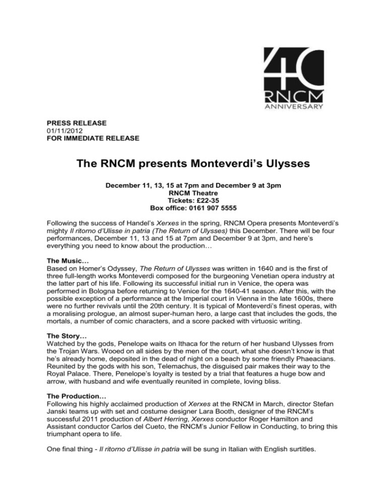Press Release Royal Northern College Of Music