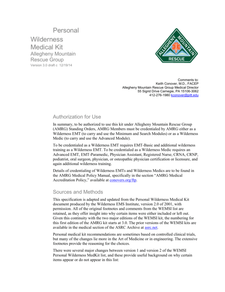 Choosing a Wilderness Medical Kit The Basics