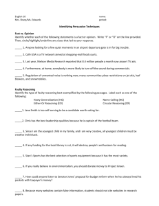Identifying Faulty Reasoning