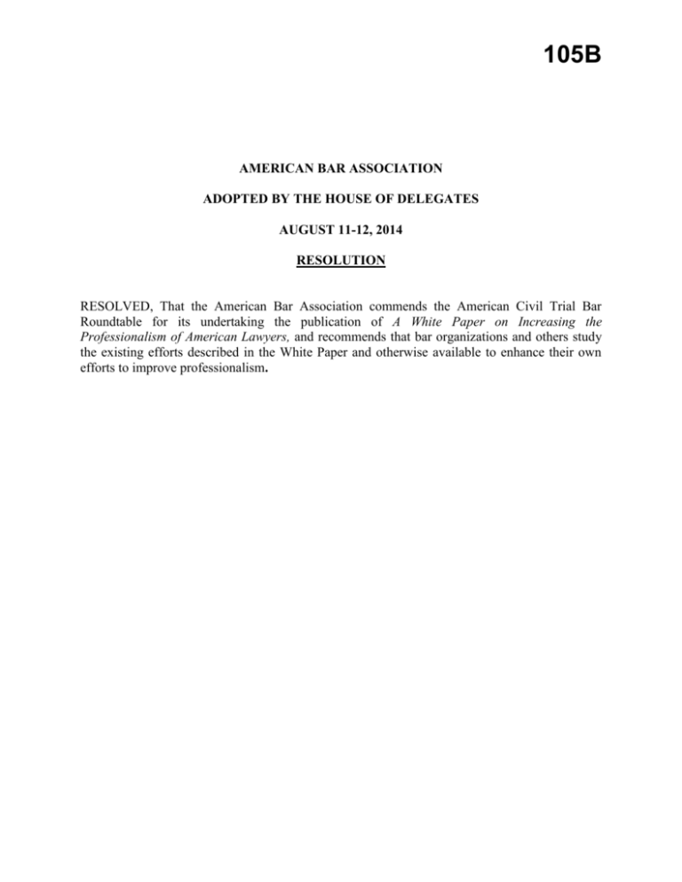 105B American Bar Association