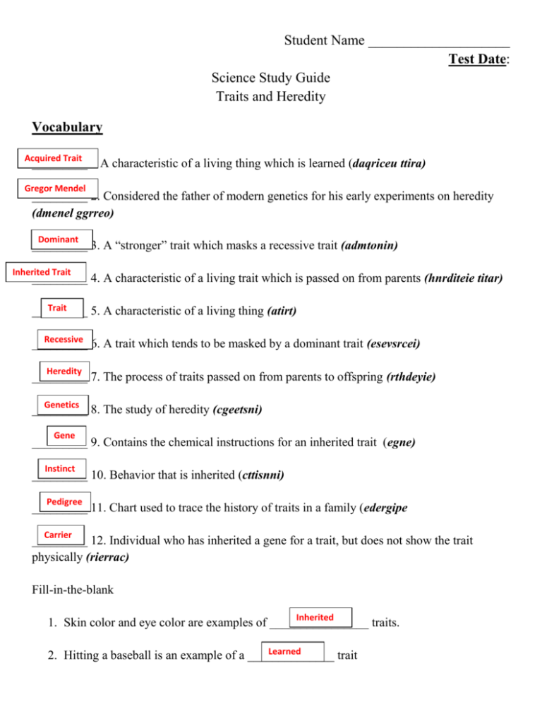 traits-and-heredity-study-guide-answers