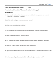 Iroquois Constitution Dekanawida