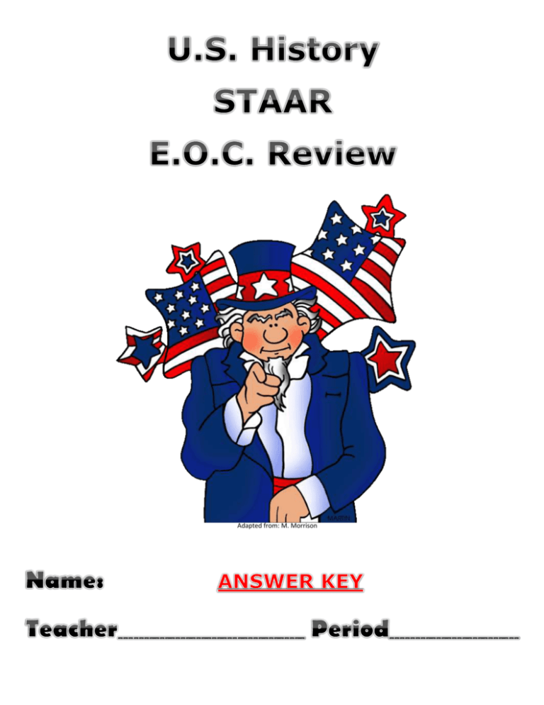 STAAR REVIEW Answer Key