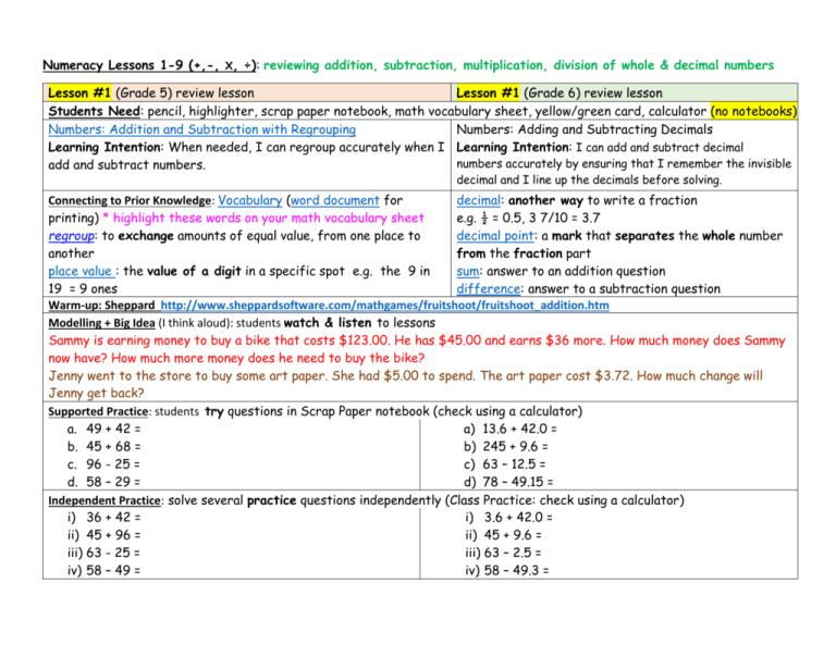 my homework lesson 5 add whole numbers answers