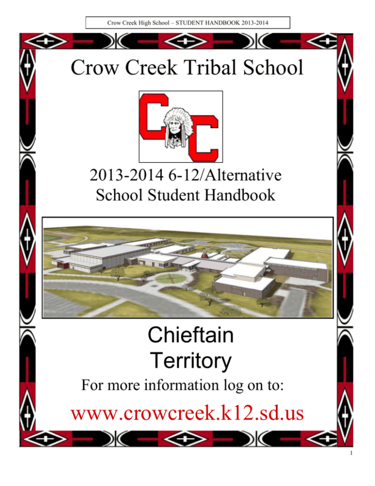 Student Handbook Crow Creek Tribal School
