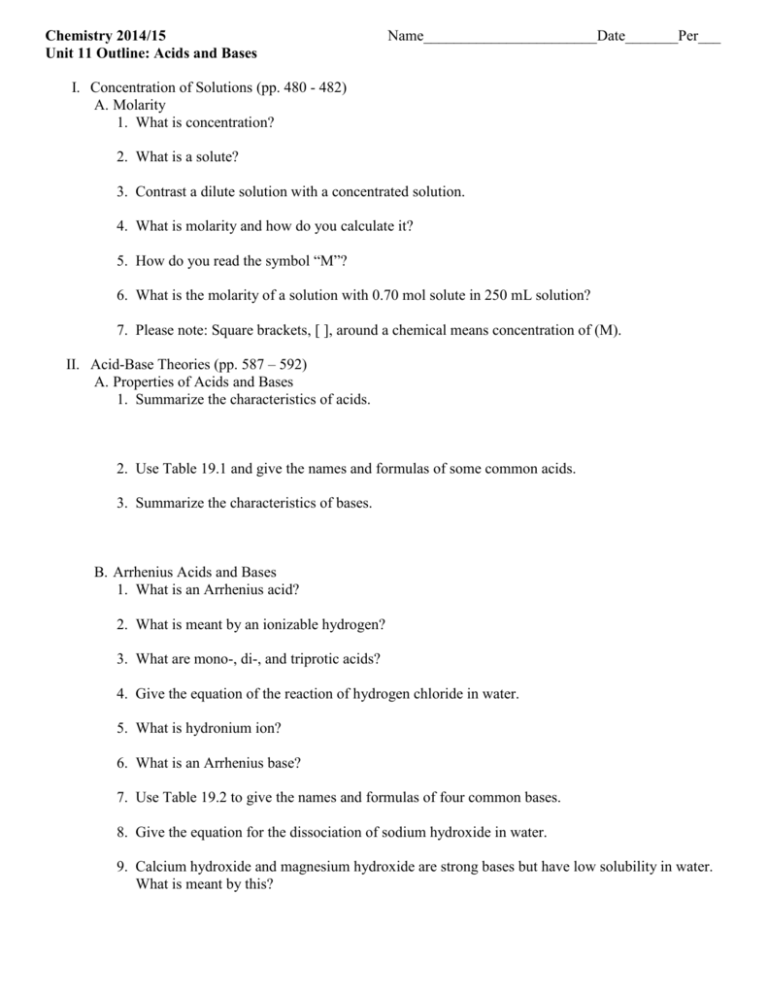 Chemistry - Mrs. Iufer